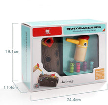 Carica l'immagine nel visualizzatore di Gallery, Nene Toys – Gioco Educativo per Bambini e Bambine di 2, 3 e 4 Anni – Picchio in Legno con Tronco e Bruchi Colorati – Giocattolo Magnetico – Ideale come Regalo Didattico in Età Prescolare