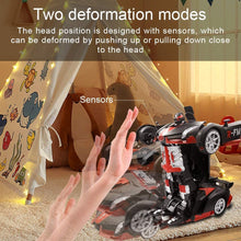 Carica l'immagine nel visualizzatore di Gallery, OBEST RC Cars Trasformation Robotor Auto, trasformatore elettronico RC deformazione Un Pulsante rilevamento dei gesti, Luce LED per Danza Musicale, Rotazione 360 Gradi per Bambini Ragazzi Adolescenti