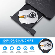 Carica l&#39;immagine nel visualizzatore di Gallery, SAWAKE Masterizzatore DVD CD Externo， USB 3.0 &amp; Type C Dual Port Unità Ligne