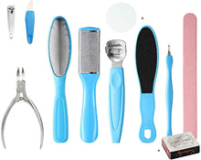 Carica l&#39;immagine nel visualizzatore di Gallery, GeekerChip Kit per Strumenti per Pedicure con Coltello in Cuoio per Piedi da Barba,Strisce per Lucidare Unghie Dei Piedi,Forchetta Della Pelle Morta,Tagliaunghie,Pinze Aquila,Coltello per Calli