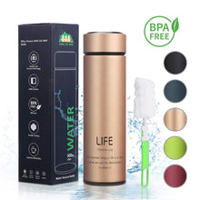 Carica l&#39;immagine nel visualizzatore di Gallery, king do way Portatile Borraccia in Acciaio Termica Bottiglia 500 ml, Oro - Ilgrandebazar