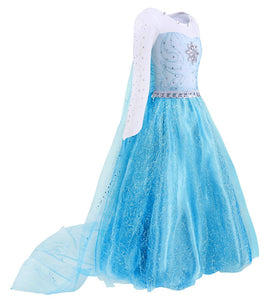 AmzBarley Vestito da Principessa Regina delle Nevi Abito 3-4 anni, Blu - Ilgrandebazar