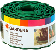 Carica l&#39;immagine nel visualizzatore di Gallery, Gardena 536-20 Recinzione per Prato, Altezza 9 cm, Delimitazione Ottima, Idonea anche per Aiuole, Plastica di Alta Qualità, Verde, 9 m