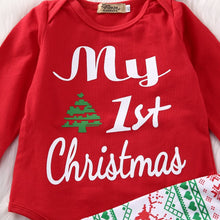 Carica l'immagine nel visualizzatore di Gallery, Carolilly 3 Pezzi Completini Bambini Natale Unisex Pagliaccetto Neonato Invernale Natale Divertente