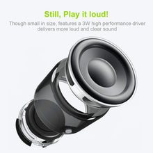 Carica l'immagine nel visualizzatore di Gallery, Con Custodia da Viaggio, EWA A106 Mini Altoparlante Bluetooth Portatile Cassa waterproof Resistente all'Acqua IP67 Riproduzione di 12 Ore Speaker Bassi Potenti per Doccia, Interni e all'Aperto(Nero)