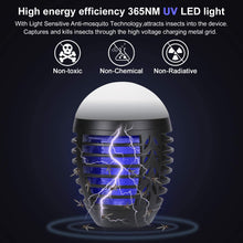 Carica l&#39;immagine nel visualizzatore di Gallery, yipin Lampada Antizanzara Elettrica per Esterno&amp;Interno,2-in-1 Lampada Anti-zanzara &amp; Lanterna da Campeggio Lampada da Tenda IP67 Antipioggia Bug Zapper LED Carica della Lampada Tramite USB 2200mAh