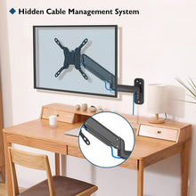 Carica l&#39;immagine nel visualizzatore di Gallery, BONTEC Supporto Monitor Muro per Monitor 13-42 Pollici, Braccio Monitor Muro Singolo con Molla a Gas Ergonomico Regolabile in Altezza, Rotazione e Inclinabile, Max VESA 200x200 mm, Fino a 8kg