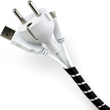 Carica l'immagine nel visualizzatore di Gallery, Purovi® RACCOGLI CAVI SPIRALATO nero ideale per raggruppare cavi elettrici |...