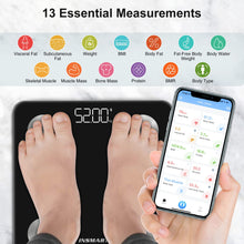 Carica l&#39;immagine nel visualizzatore di Gallery, Bilancia Pesapersone Digitale Professionale, INSMART Bilancia Impedenziometrica Smart Bluetooth con 13 Indici di Misurazione Pesa Persone, Massa Grassa e Magra, BMI, Massa Muscolare o Ossea, 180KG