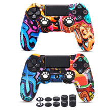 Carica l&#39;immagine nel visualizzatore di Gallery, 6amLifestyle Cover Skin Controller PS4 Dualshock in Silicone Graffiti 01 - Ilgrandebazar