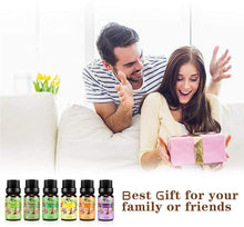 Carica l&#39;immagine nel visualizzatore di Gallery, Olio Essenziale Puri Naturali - ISUDA Oli Essenziali Set 100% per Diffusori Ultrasuoni Aromatherapie 6 Sapori Lavanda, Tea Tree, Eucalipto, Limone, Arancia Dolce, Menta Piperita