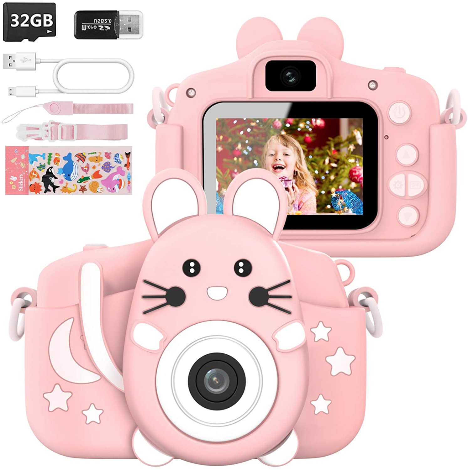 Custodia Per Fotocamera Istantanea Bambini - Compatibile Con Gofunly/Uleway, Rosa, Impermeabile - Foto 8