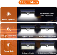 Carica l&#39;immagine nel visualizzatore di Gallery, Luce Solare Led Esterno,【2019 Super Luminosa 138LED-1400 lumen】iPosible Luci Solari Esterno Lampade Solari con Sensore di Movimento Luci Esterno Energia Solare Impermeabile IP65 per Esterno-2 Pezzi