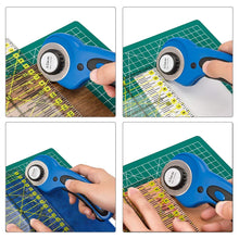Carica l&#39;immagine nel visualizzatore di Gallery, Cozywind Taglierino Rotante Cutter rotativo con Lama da 45 mm 5 Lame Blu - Ilgrandebazar