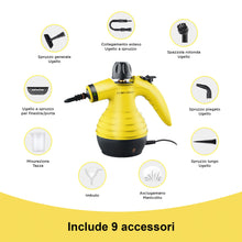 Carica l'immagine nel visualizzatore di Gallery, Comforday Pistola a Vapore in Alluminio 9 Accessori per Rimuovere le Macchi da Pavimena, Moquette, Tende, Seggiolini Auto, Cucina, Cimici, Bagni e Altro