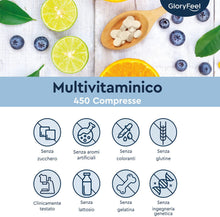 Carica l'immagine nel visualizzatore di Gallery, Multivitaminico e Multiminerale, 450 Compresse (Scorta Formato Famiglia per 1+ Anno), Vitamine e Minerali Complex con Vitamine A,B,C,D3,E, Calcio, Zinco, Selenio, Integratore Multivitaminico Completo 450 Unità (Confezione da 1)