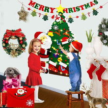 Carica l&#39;immagine nel visualizzatore di Gallery, Feltro Albero Natale 4ft,Albero di Natale 5metri luci a LED,42PCS Ornamenti Staccabili Bambini DIY Natale Albero Regali Decorazione Parete Portello