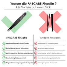 Carica l&#39;immagine nel visualizzatore di Gallery, Pinzette Sopracciglia Professionali Acciaio - Mancia Migliorata 1 pezzo, Nero