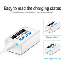 Carica l'immagine nel visualizzatore di Gallery, ENEGON 9V USB Dirette Batteria 659mAh 2 &amp; Cavo di ricarica - Ilgrandebazar