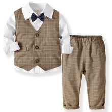 Carica l&#39;immagine nel visualizzatore di Gallery, Zoerea 3 Pezzi Bambini Ragazzi Abbigliamento Set Camicia con Papillon +...
