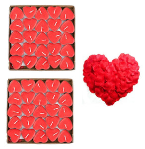 Bdecoll Romantico di San Valentino,1000 Petali Rosa | 50 Candele Rosse a B - Ilgrandebazar
