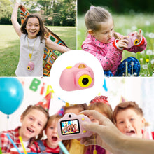 Carica l'immagine nel visualizzatore di Gallery, YunLone ToyZoom Macchina Fotografica per Bambini, Bambini Fotocamera Digitale Portatile Selfie Videocamera per Bambine 2 Pollici LCD /1080P FHD / 18MP/Scheda 32 GB/Custodia Inclusa(Rosa)
