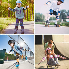Carica l'immagine nel visualizzatore di Gallery, Wayin Casco Bici Protezioni Set per Bambini Regolabile Gomitiere Polso