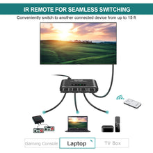 Carica l&#39;immagine nel visualizzatore di Gallery, HDMI Switch, Techole Alluminio Splitter 3 In 1 Uscita con Telecomando,... - Ilgrandebazar