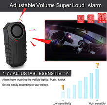 Carica l&#39;immagine nel visualizzatore di Gallery, Allarme bicicletta KINOEE, antifurto senza fili Allarme antifurto per bici Moto Mobilità auto Scooter Veicoli Finestrino, 113db Super rumoroso e impermeabile (telecomando incluso)