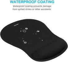 Carica l'immagine nel visualizzatore di Gallery, TECKNET Tappetino Mouse Polso Impermeabile, Mouse Pad Ergonomico con Gel Poggiapolsi, Superficie Liscio, Base in Gomma Antiscivolo per PC, Laptop e Notebook