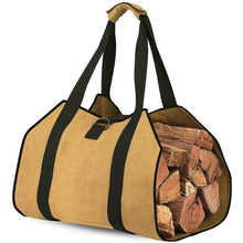 Carica l&#39;immagine nel visualizzatore di Gallery, Tela Borsa per Tronchi Camino, di Stoccaggio in Legno Tote Grande Cachi - Ilgrandebazar
