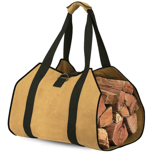 Tela Borsa per Tronchi Camino, di Stoccaggio in Legno Tote Grande Cachi - Ilgrandebazar