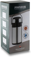 Carica l'immagine nel visualizzatore di Gallery, Pioneer Flasks, Thermos in Acciaio Inossidabile, può Contenere Acqua Fredda o Calda per tè e caffè, Contenitore per Eventi e conferenze, Acciaio Inossidabile, Finitura Satinata, 2.2 litres