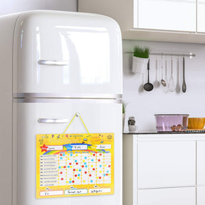 Navaris Tabellone delle Ricompense Bambini - Tabella Magnetica 40x32cm da Appendere 250x Stelline 1x Pennarello - Calendario premia-Bimbi - Tedesco