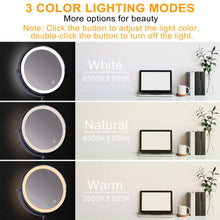 Carica l&#39;immagine nel visualizzatore di Gallery, Amelar 8 Pollici Specchio Trucco con da Parete, Luci a 3 Colori Luminosità Regolabile Ricaricabile Tramite USB, Ingrandimento 1X/10X Rotazione a 360° Bifacciale Specchio Bagno, per Bagno e Hotel