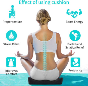 Power Of Nature Cuscino per Sedile Ortopedico, Cuscino Sedia Memory Foam, Ergonomico Cuscini Seduta per Auto, Ufficio, Computer, Sedia a Rotelle, Piaghe da Decubito e per Dolore al Coccige