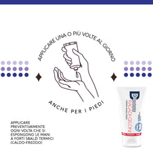 Carica l'immagine nel visualizzatore di Gallery, Ragadi Geloni Crema Mani e Piedi - Crema mani riparatrice e piedi secchi screpolati - Tratta i ragadi geloni con pantenolo e Vitamina E - 75 ml - Dermovitamina