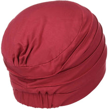 Carica l'immagine nel visualizzatore di Gallery, Christine headwear Turbante chemioterapia in viscosa di bambù Yoga Taglia unica rosso scuro