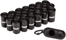 Carica l'immagine nel visualizzatore di Gallery, Amazon Basics - Sacchetti per bisogni dei cani, con dispenser e clip per guinzaglio,300 unità 300 Single