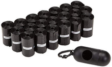 Carica l&#39;immagine nel visualizzatore di Gallery, AmazonBasics - Sacchetti per bisogni dei cani, con dispenser e clip 300, Nero - Ilgrandebazar