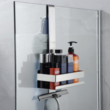 Carica l'immagine nel visualizzatore di Gallery, Cooeco Mensola Doccia - Portaoggetti in SUS 304 Acciaio Inox da Appendere al Porte Doccia, Porta Shampoo con Gancio, con Spessore entro 1,2 CM di Vetro