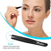 Carica l&#39;immagine nel visualizzatore di Gallery, Candure Pinzette Sopracciglia Professionali - Punta in Acciaio noire - Ilgrandebazar
