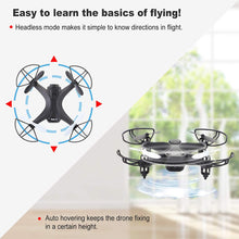 Carica l&#39;immagine nel visualizzatore di Gallery, tech rc Mini Drone con HD Telecamera con Due Batterie Funzione di Sospensione Altitudine Un Pulsante di Decollo/ Atterraggio ,Modalità Senza Testa Protezioni 360°per Bambini e Principianti Buon Regalo