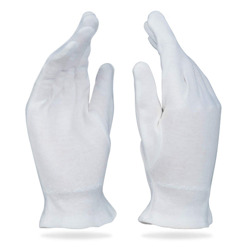 Beauty Care Wear Guanti di Cotone Medio Bianco Per Eczema, Pelle Medio, White - Ilgrandebazar