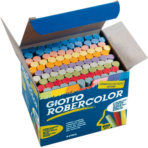 Giotto Gessi per lavagna, colori vari, scatola 100 pezzi