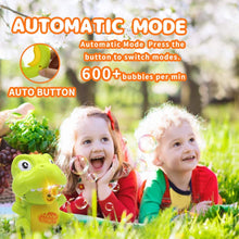 Carica l'immagine nel visualizzatore di Gallery, PUZ Toy Bubble Machine Giocattoli per Bambini Bubble Marker Giocattoli Regali per 3-8 Anni Ragazze Bolle per bomboniere Giocattoli Dinosauro per Ragazzi Giocattoli Estivi Musica a LED