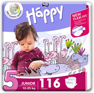 Bella Baby Happy - 116 Pannolini taglia 5 12-25kg