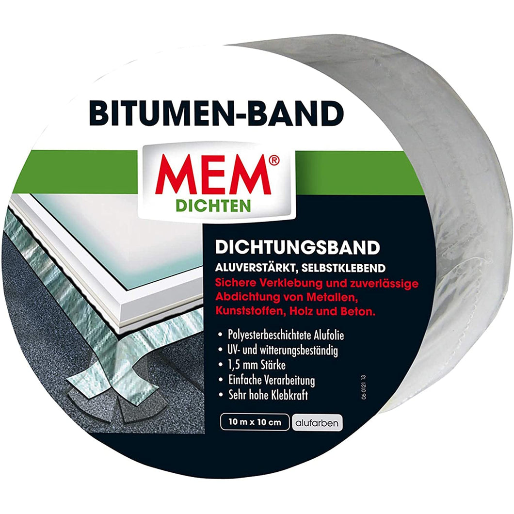 MEM 500481 - Nastro Autoadesivo bituminoso 10 m x 100 mm, alluminio