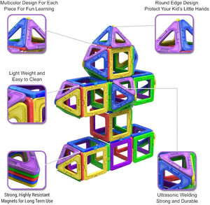 Desire Deluxe Costruzioni per Bambini Set Tessere magnetiche - Giochi Bambina 3 4 5 6 7 Anni Educativo Giocattolo Presente per Bambini