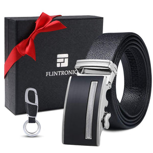 flintronic Cintura da Uomo in Pelle con Fibbia Automatica, Moda a... - Ilgrandebazar